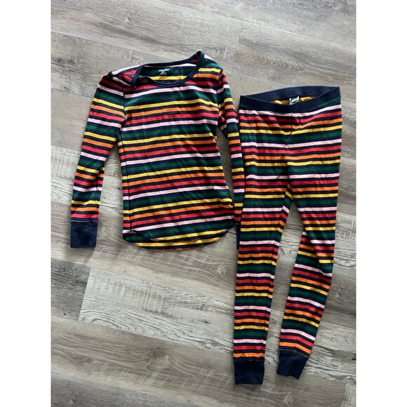 Like New Old Navy Pajama Set Matching Thermal Pajamas size S Women Stretchy Xmas - Picture 3 of 7